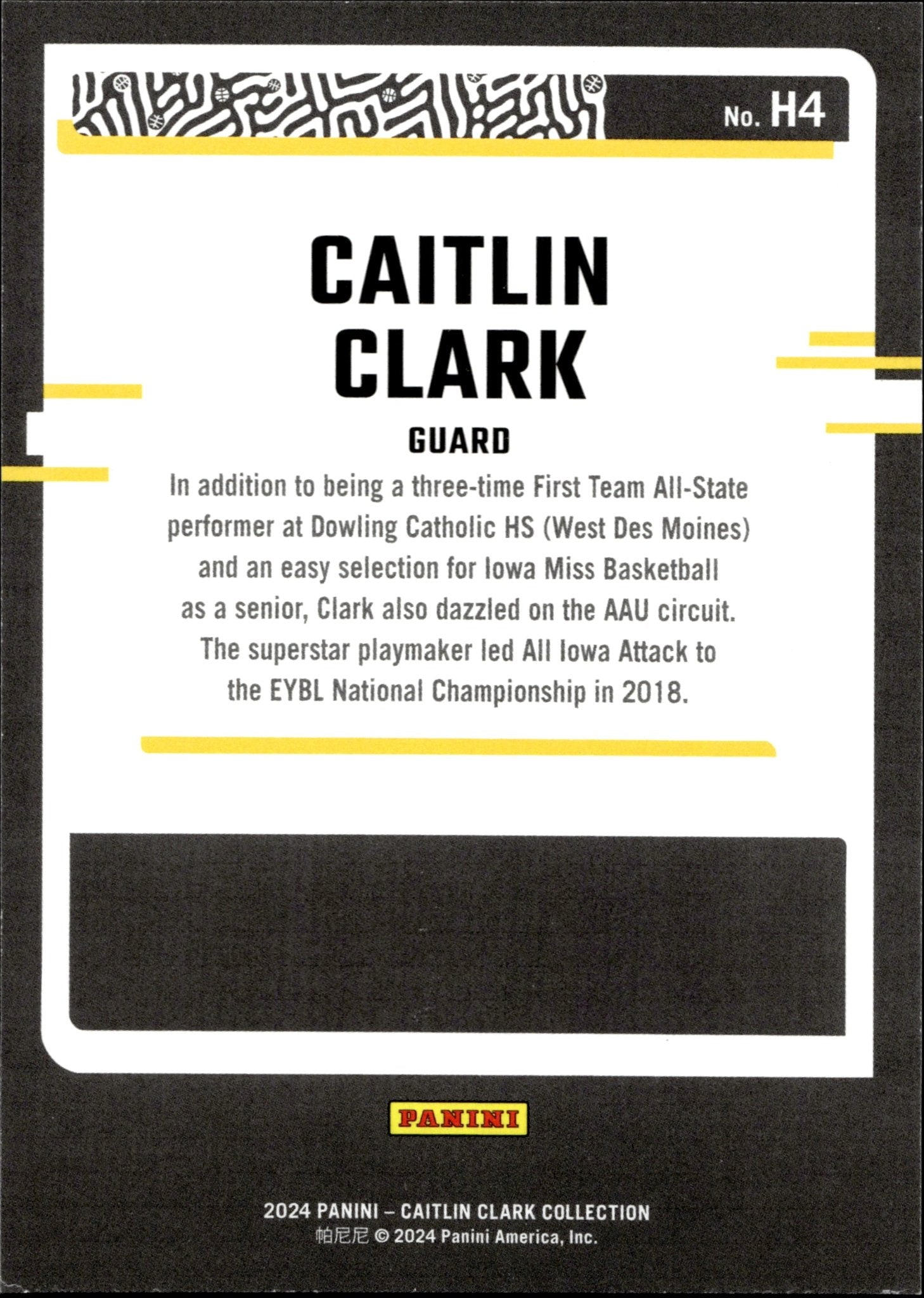 Caitlin Clark 2024 Panini Caitlin Clark Collection Highlights Red RC #H4 - Collector Store LLC