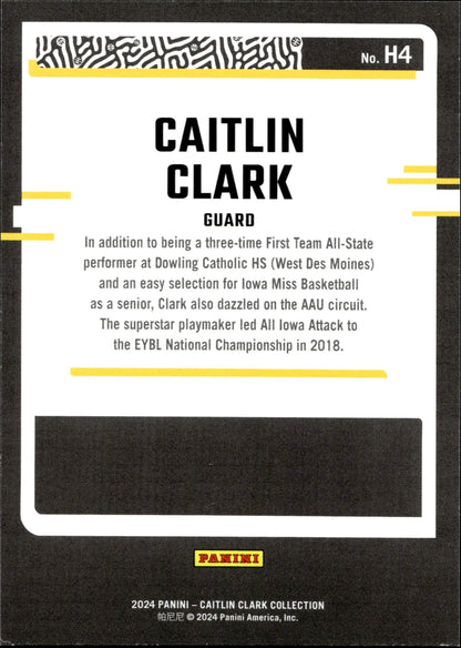 Caitlin Clark 2024 Panini Caitlin Clark Collection Highlights Red RC #H4 - Collector Store LLC