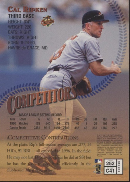 Cal Ripken 1997 Topps Finest Competitors #252 - Collector Store LLC