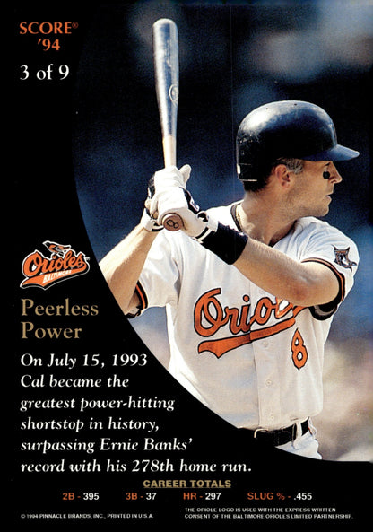 Cal Ripken Jr. 1994 Pinnacle Score 3 1 - Collector Store LLC