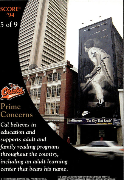 Cal Ripken Jr. 1994 Pinnacle Score 5 2 - Collector Store LLC