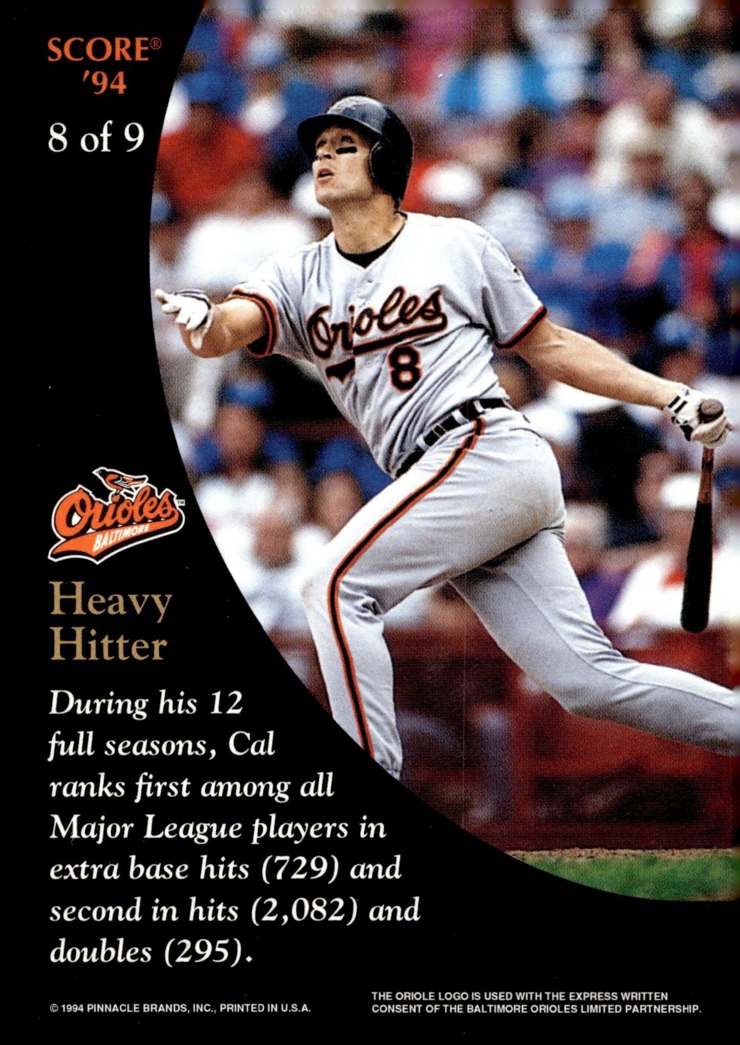 Cal Ripken Jr. 1994 Pinnacle Score 8 1 - Collector Store LLC