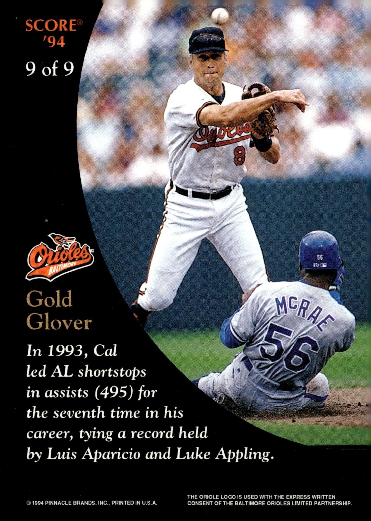 Cal Ripken Jr. 1994 Pinnacle Score 9 2 - Collector Store LLC