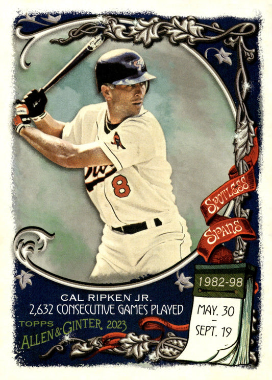 Cal Ripken Jr. 2023 Topps Allen & Ginter Spotless Spans SS - 4 - Collector Store LLC