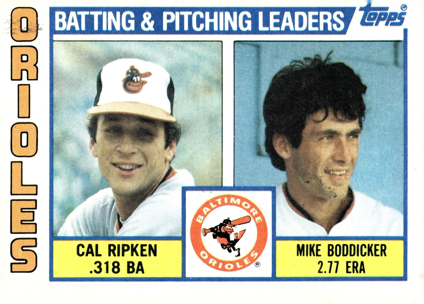 Cal Ripken Jr. / Mike Boddicker 1984 Topps Batting & Pitching Leaders 426 - Collector Store LLC