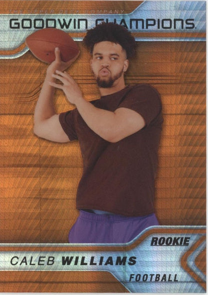 Caleb Williams 2023 Upper Deck Goodwin Champions Orange Prism Refractor RC /499 - Collector Store LLC