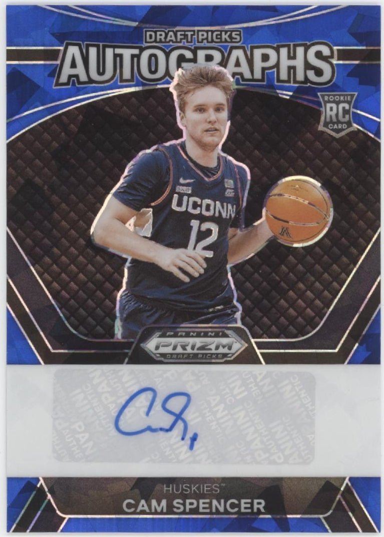Cam Spencer 2024 Panini Prizm Draft Picks Blue Ice Prizm RC Auto 02/75 #DPA - CAM - Collector Store LLC
