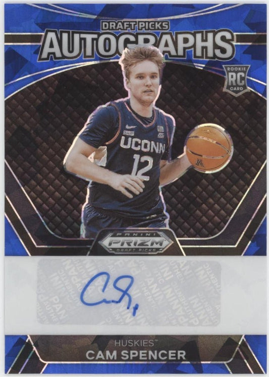 Cam Spencer 2024 Panini Prizm Draft Picks Blue Ice Prizm RC Auto 02/75 #DPA - CAM - Collector Store LLC