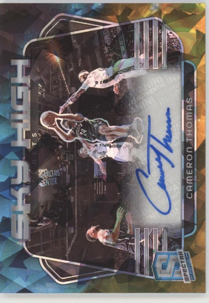 Cameron Thomas 2023 - 24 Panini Spectra Sky High Interstellar Prizm Auto 12/49 - Collector Store LLC