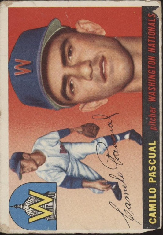 Camilo Pascual 1955 Topps RC #84 Washington Senators GD - Collector Store LLC