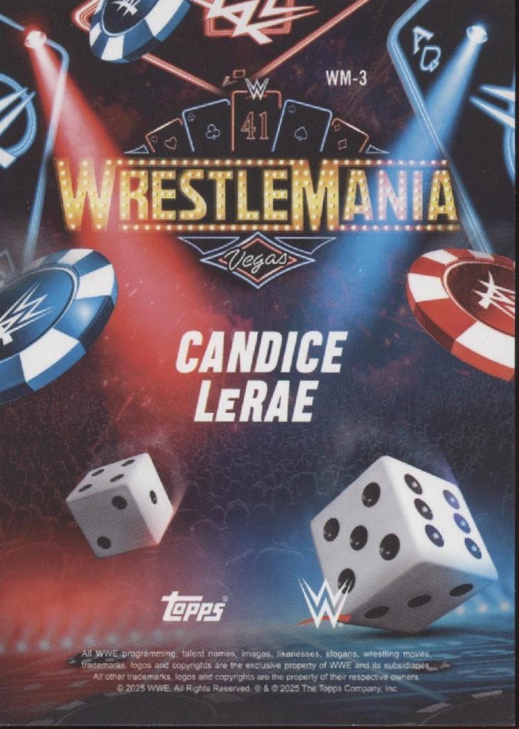Candice LeRae 2025 Topps Wrestlemania Purple 210/249 WM - 3 - Collector Store LLC