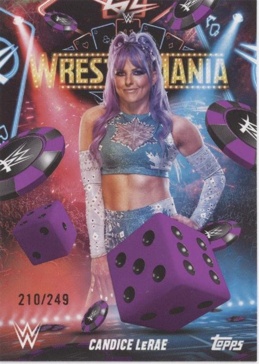 Candice LeRae 2025 Topps Wrestlemania Purple 210/249 WM - 3 - Collector Store LLC