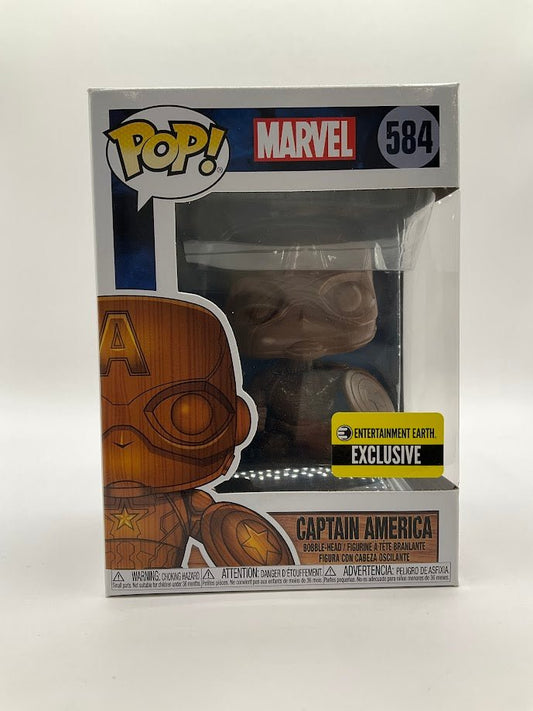 Captain America Funko Pop! Marvel Entertainment Earth Exclusive #584 - Collector Store LLC