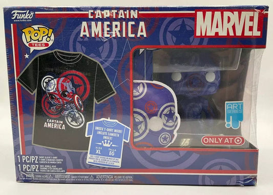 Captain America Pop & Tee! Marvel #36 Art Series Target Exclusive Size XL - Collector Store LLC