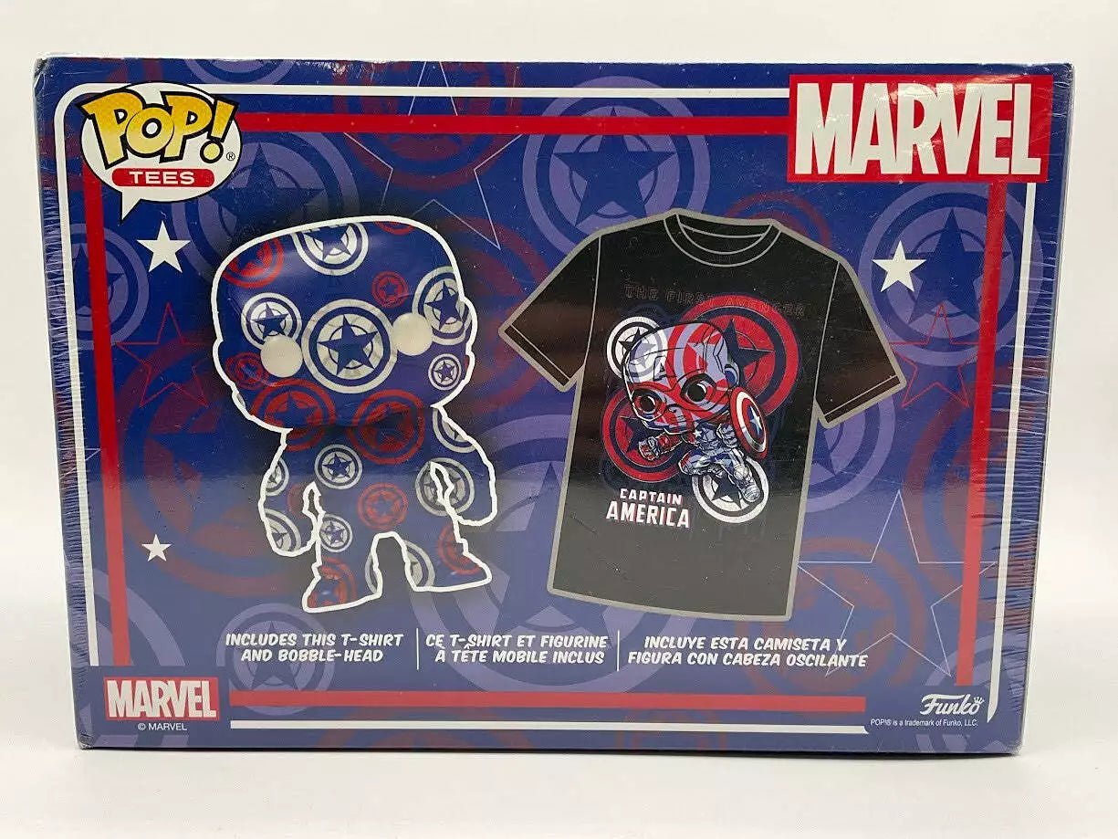 Captain America Pop & Tee! Marvel #36 Art Series Target Exclusive Size XL - Collector Store LLC