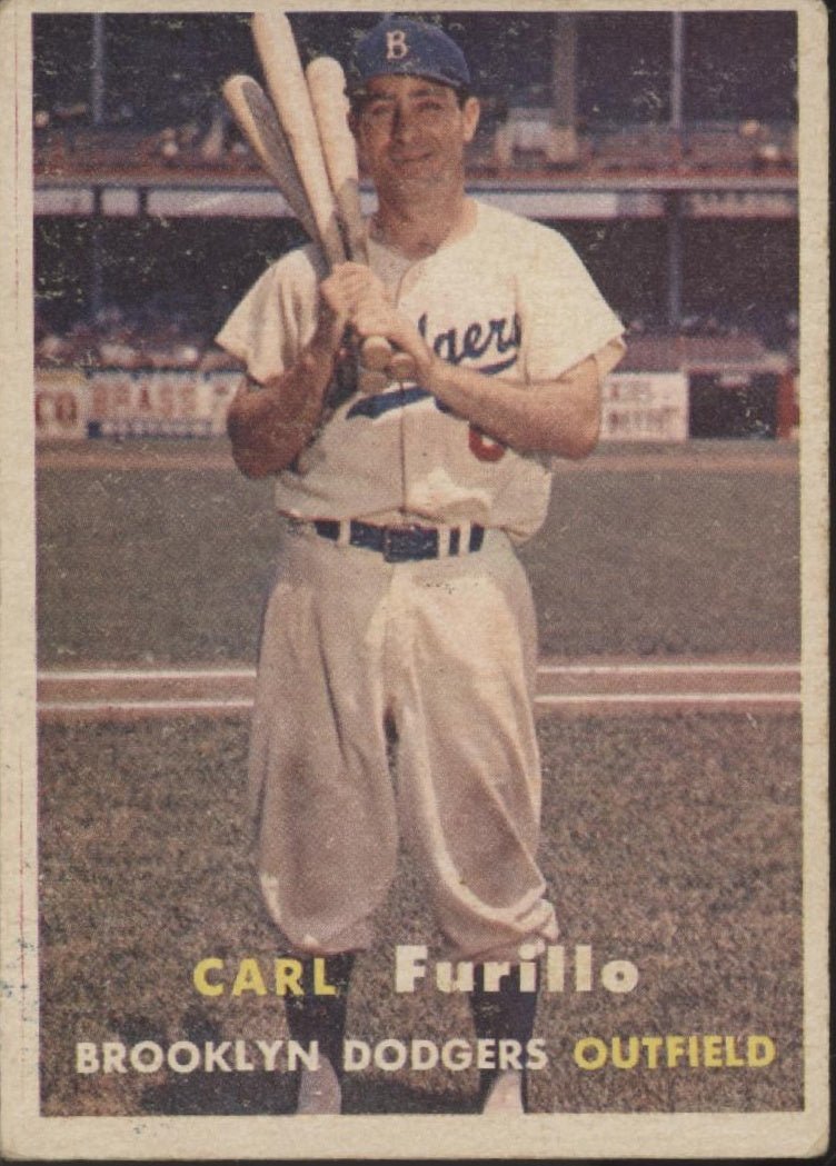 Carl Furillo 1957 Topps #45 Brooklyn Dodgers VG - Collector Store LLC
