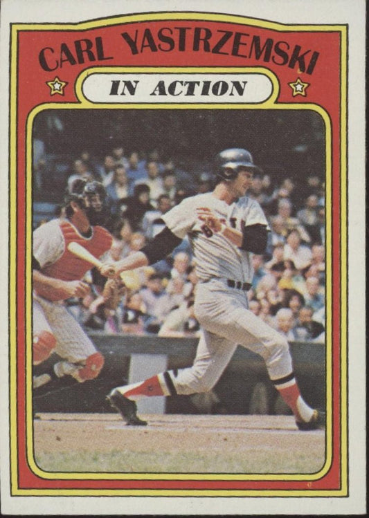Carl Yastrzemski 1972 Topps In Action #38 Boston Red Sox VG - EX #2 - Collector Store LLC