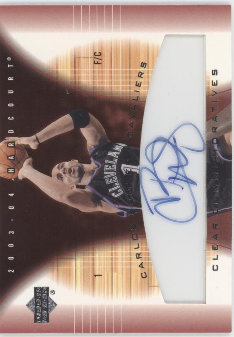 Carlos Boozer 2003 - 04 Upper Deck Hardcourt Clear Commemoratives Auto #CB - A - Collector Store LLC