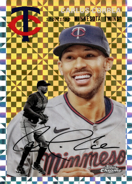 Carlos Correa 2023 Topps Chrome Platinum Xfractor Refractor 244 - Collector Store LLC