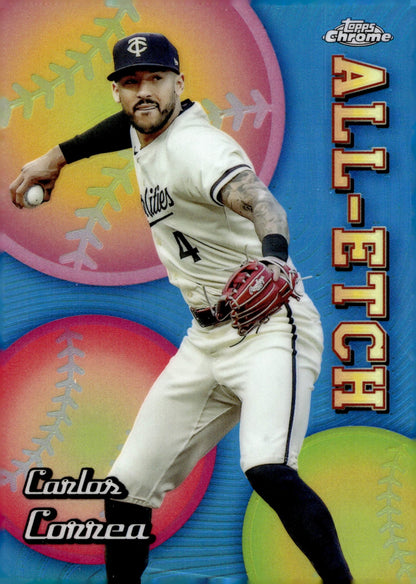 Carlos Correa 2024 Topps Chrome All Etch Refractor #CAEU - 9 - Collector Store LLC