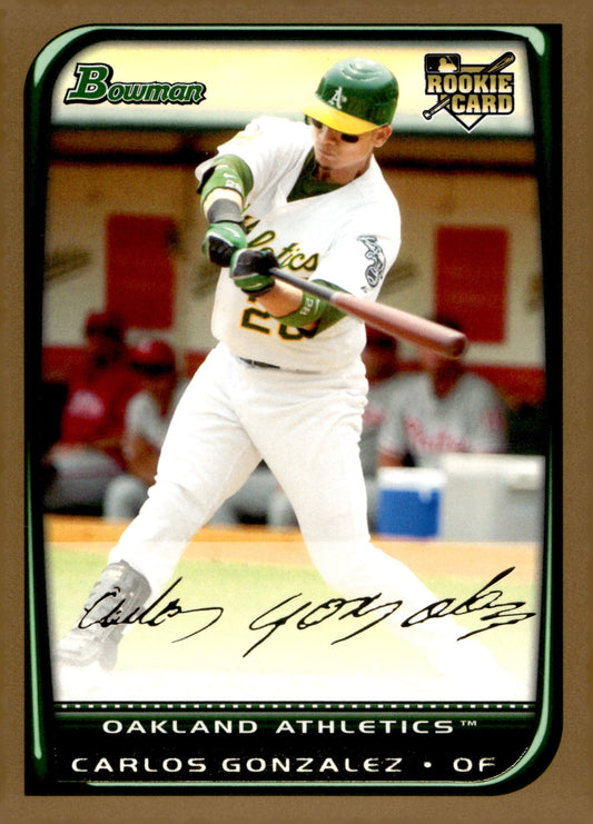 Carlos Gonzalez 2008 Bowman Gold RC #BDP19 - Collector Store LLC