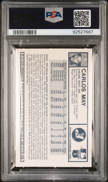 Carlos May 1973 Kellogg's #45 PSA 8 - Collector Store LLC