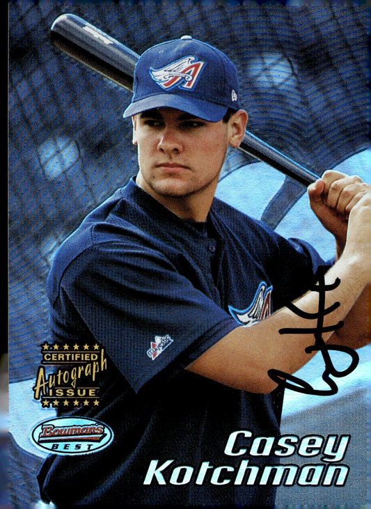 Casey Kotchman 2002 Bowman's Best Certified Auto #141 - Collector Store LLC