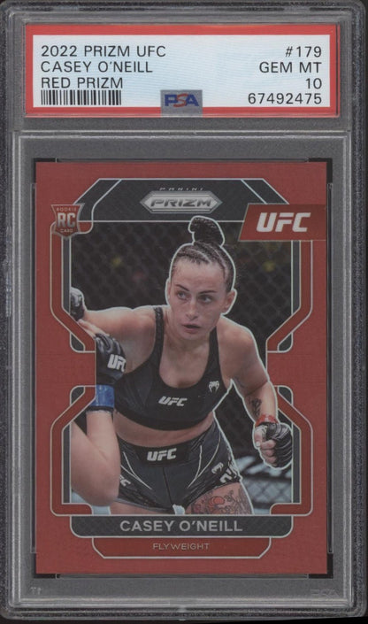 Casey O'Neill 2022 Panini Prizm Red Prizm RC 183/299 179 PSA 10 - Collector Store LLC