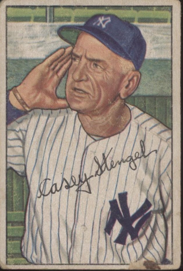 Casey Stengel 1952 Bowman #217 New York Yankees PR #2 - Collector Store LLC