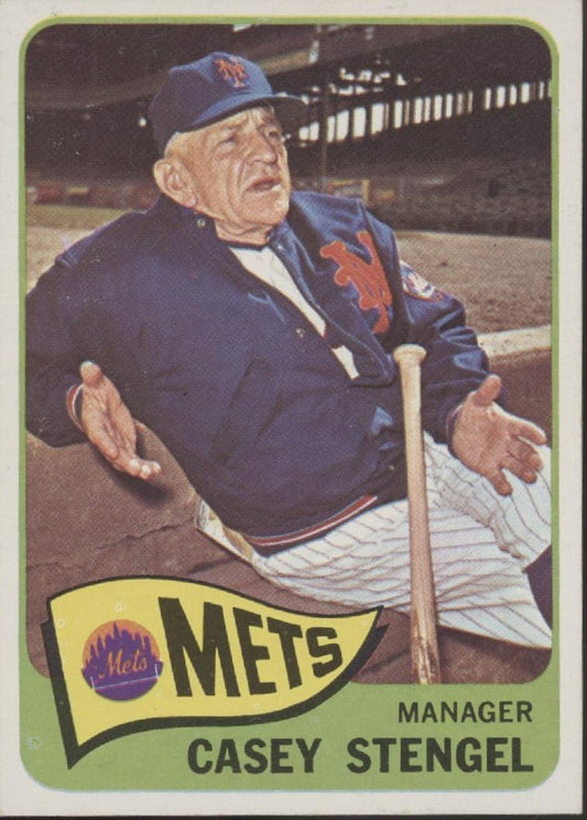 Casey Stengel 1965 Topps #187 New York Mets EX - Collector Store LLC