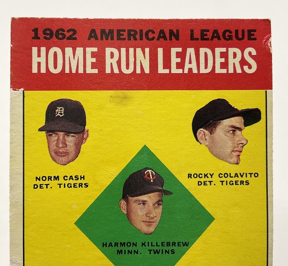 Cash Colavito Killebrew Wagner Gentile Maris 1963 Topps Home Run Leaders #4 VG - Collector Store LLC