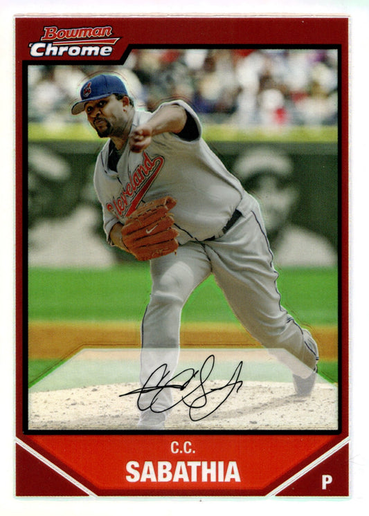 CC Sabathia 2007 Bowman Chrome Refractor 97 - Collector Store LLC