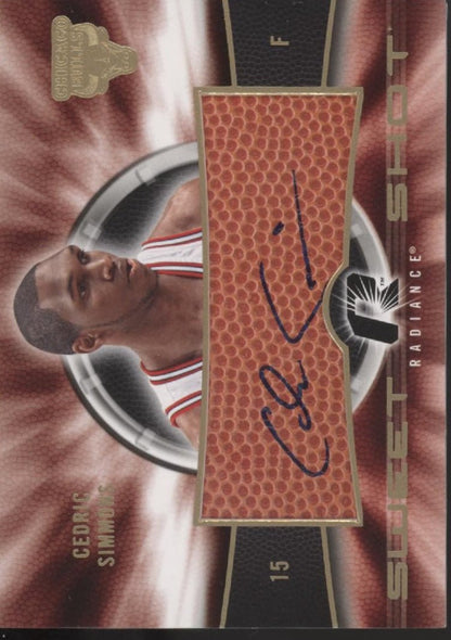 Cedric Simmons 2008 - 09 Upper Deck Radiance Sweet Shot Relic Auto #SS - CS - Collector Store LLC