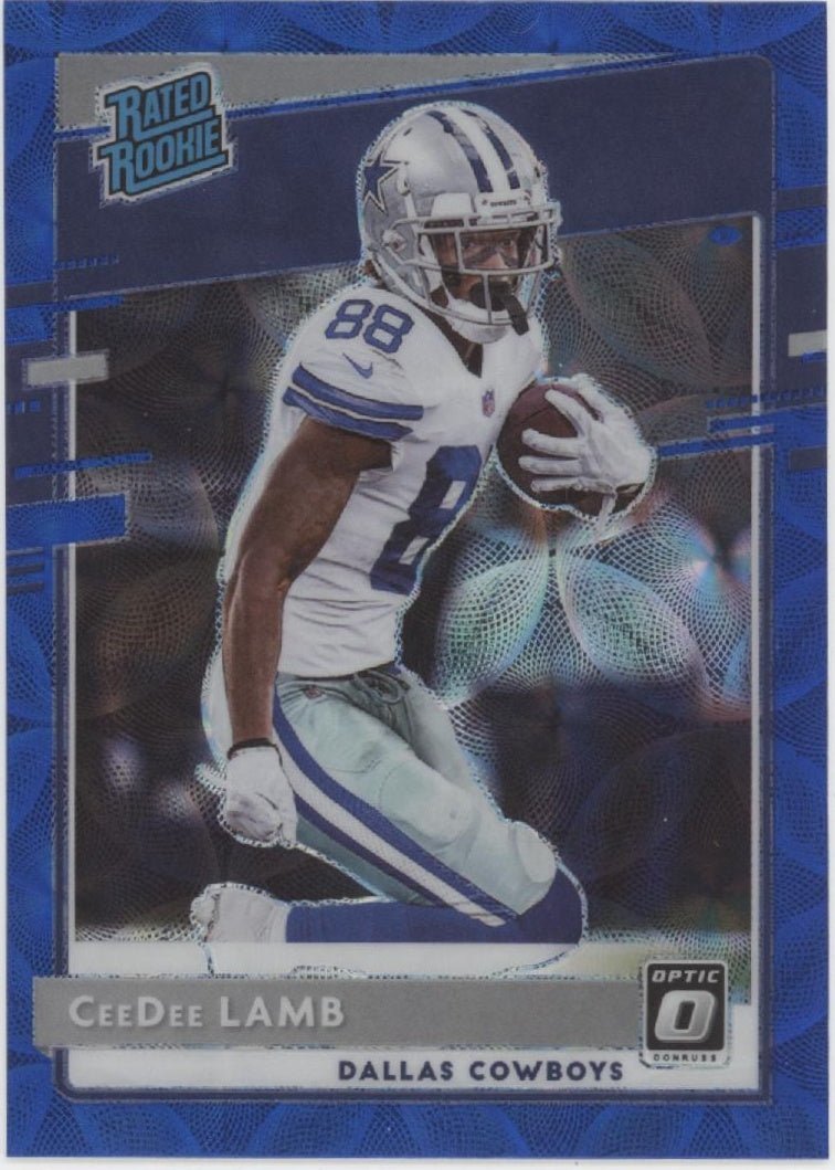 CeeDee Lamb 2020 Panini Donruss Optic Rated Rookie Blue Scope Prizm RC #156 - Collector Store LLC