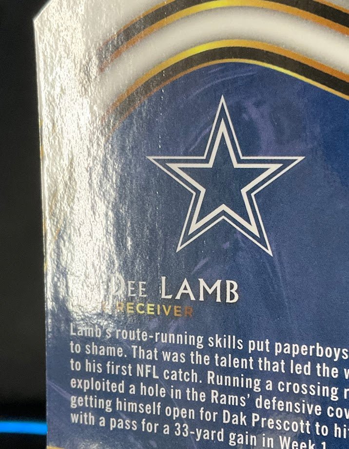 CeeDee Lamb 2020 Panini Select Die - Cut Blue Prizm RC #357 - Collector Store LLC