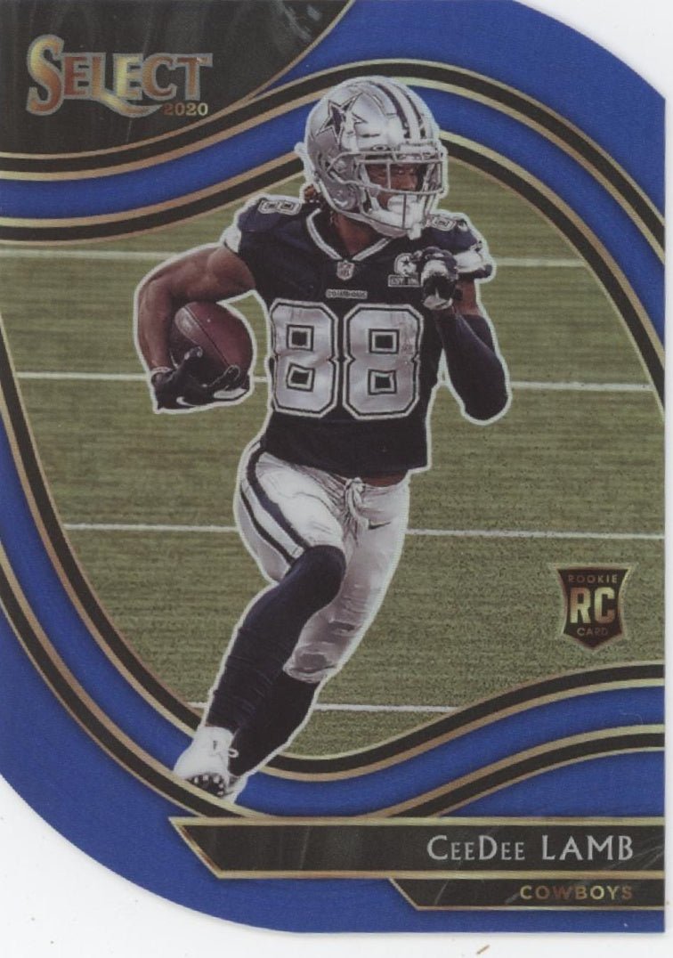 CeeDee Lamb 2020 Panini Select Die - Cut Blue Prizm RC #357 - Collector Store LLC