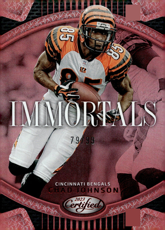 Chad Johnson 2023 Panini Certified Immortals Red 79/99 #I - 3 - Collector Store LLC