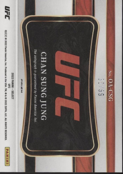 Chan Sung Jung 2022 Panini Select Octagon Red Prizm Auto 30/99 OA - CSG - Collector Store LLC