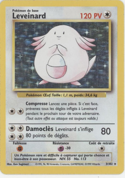 french pokemon card prices Base Set Holo Rare Chansey #3 [Damage] Accent Color:Brainstorm Blue Set_Stellar Crown edge (80) Chansey does Treasure Chest · Adventures