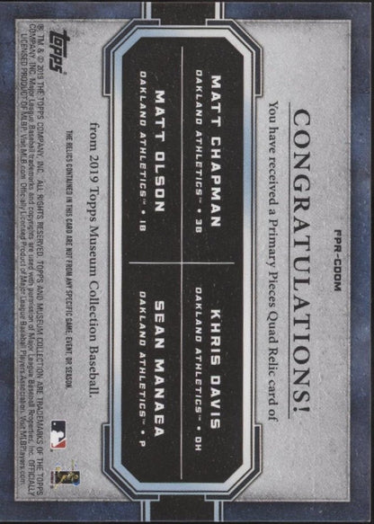 Chapman Davis Olson Manaea 2019 Museum Collection Primary Pieces Swatch /75 - Collector Store LLC