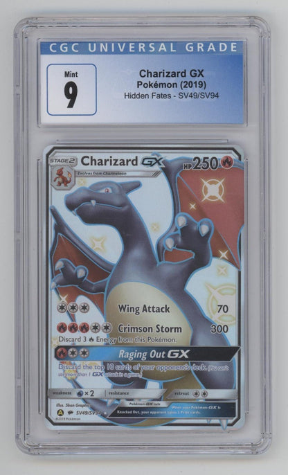 Charizard GX Pokemon Hidden Fates #SV49 CGC 9 - Collector Store LLC