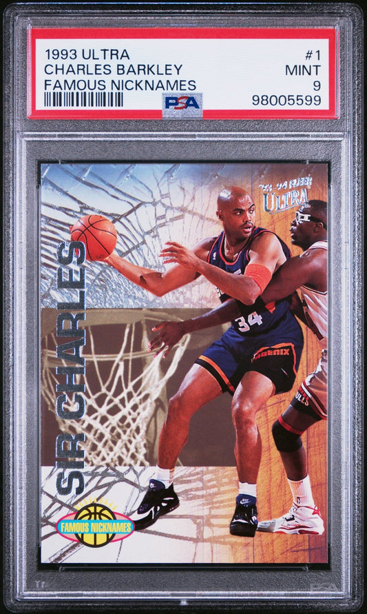 Charles Barkley 1993 Fleer Ultra Famous Nicknames #1 PSA 9 - Collector Store LLC