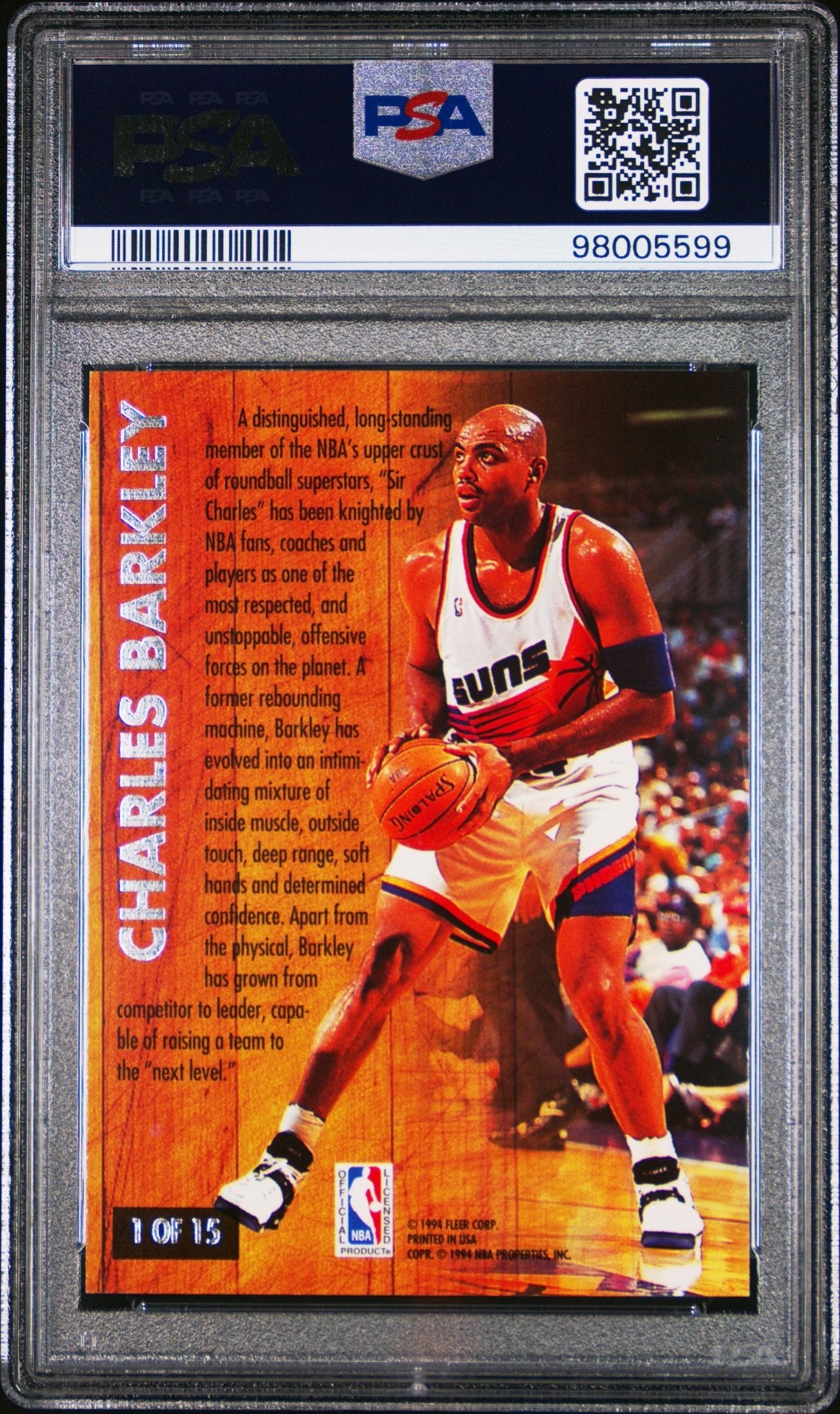 Charles Barkley 1993 Fleer Ultra Famous Nicknames #1 PSA 9 - Collector Store LLC