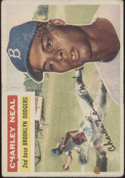 Charley Neal 1956 Topps #299 Brooklyn Dodgers PR - Collector Store LLC