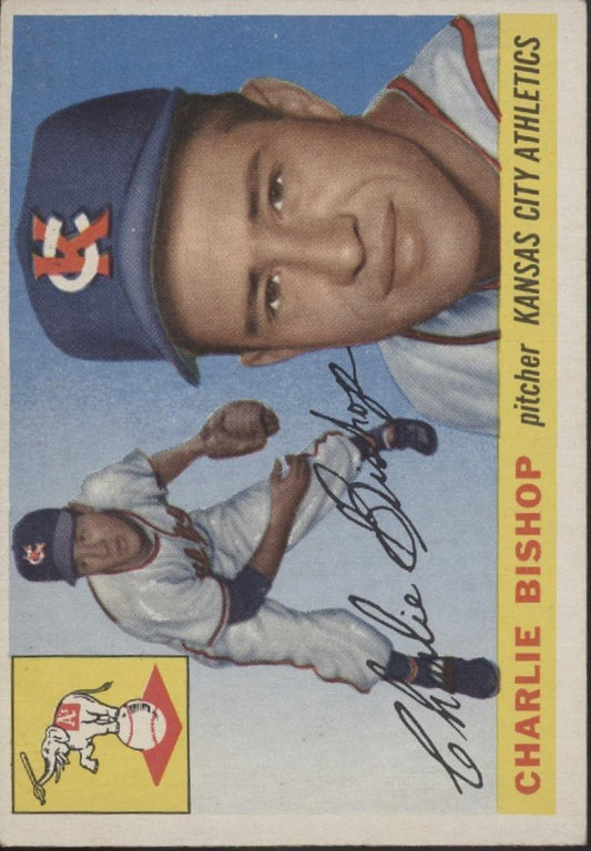 Charlie Bishop 1955 Topps #96 Kansas City Athletics VG - Collector Store LLC