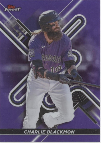 Charlie Blackmon 2022 Topps Finest Purple Refractor 205/250 #51 - Collector Store LLC