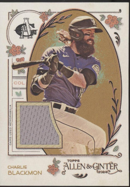 Charlie Blackmon 2024 Allen & Ginter Swatch AGR - CB - Collector Store LLC