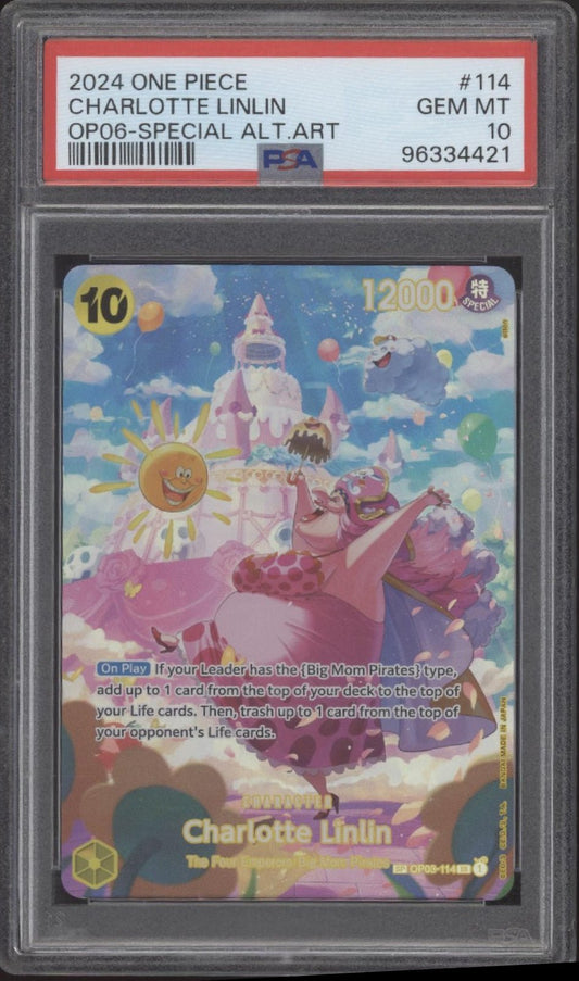 Charlotte Linlin One Piece Card Game Wings of Captain Special Alt Art 114 PSA 10 - Collector Store LLC