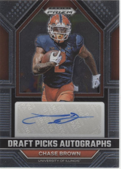Chase Brown 2023 Panini PRizm Draft Picks Auto DPA - CHB - Collector Store LLC