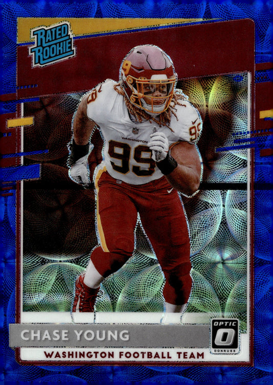 Chase Young 2020 Panini Donruss Optic Rated Rookie Blue Scope Prizm RC #166 #2 - Collector Store LLC